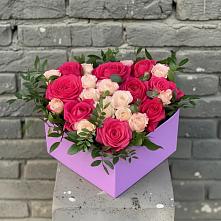 Цветочная композиция из Розы в коробке #REPLACE_PRED# Елатьме
