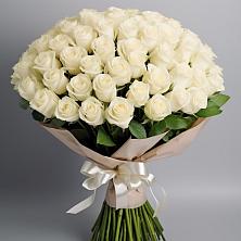 Букет 101 беля роза Белоснежка в Елатьме