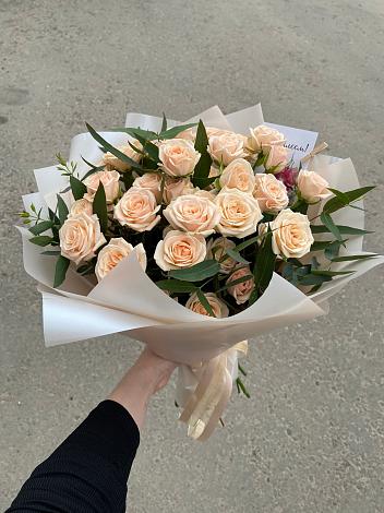 Букет Кремовые розы Латте в Елатьме